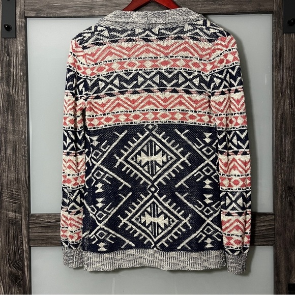Hippie Rose Sweaters - Hippie Rose Aztec Southwestern Long Line Open Front Cardigan Women's Medium